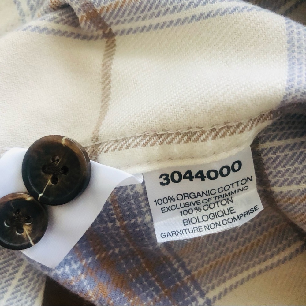 Organic Cotton Flannel Plaid Shirt - Picture 10 of 10